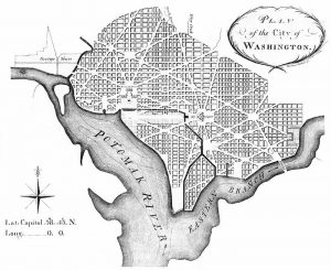 The L'Enfant Plan for Washington, D.C., as revised by Andrew Ellicott in 1792